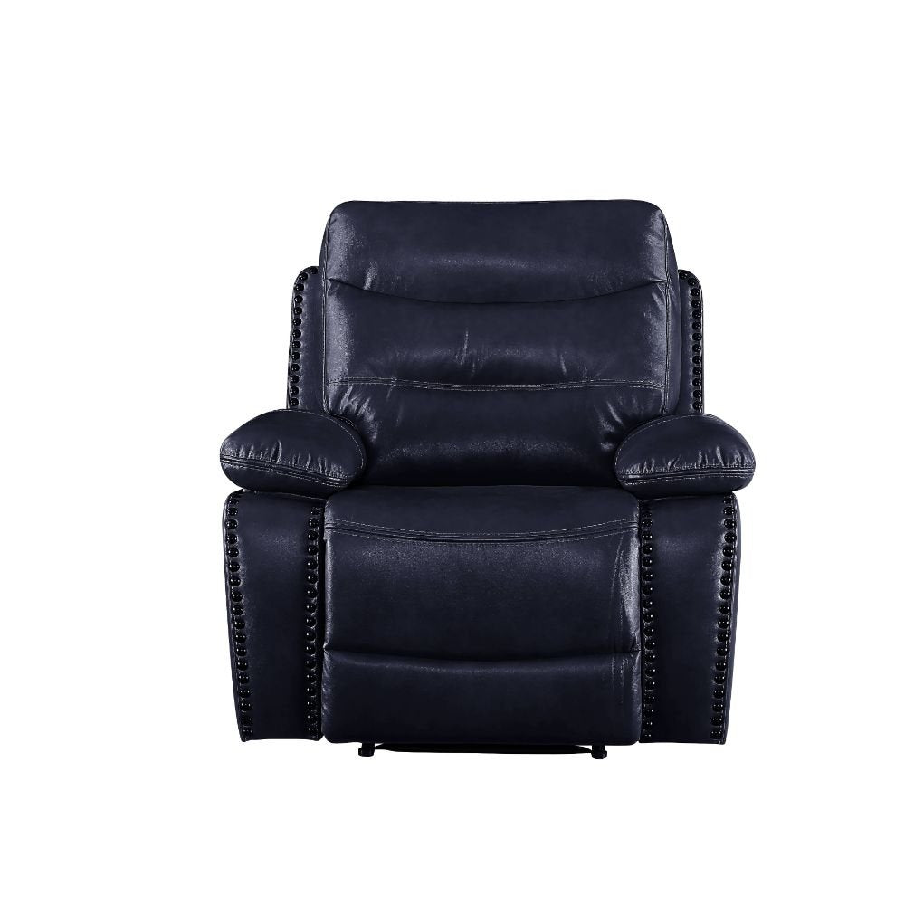 Aashi Motion Recliner 55372 Navy Leather - Gel Match | Acme | Home Elegance USA