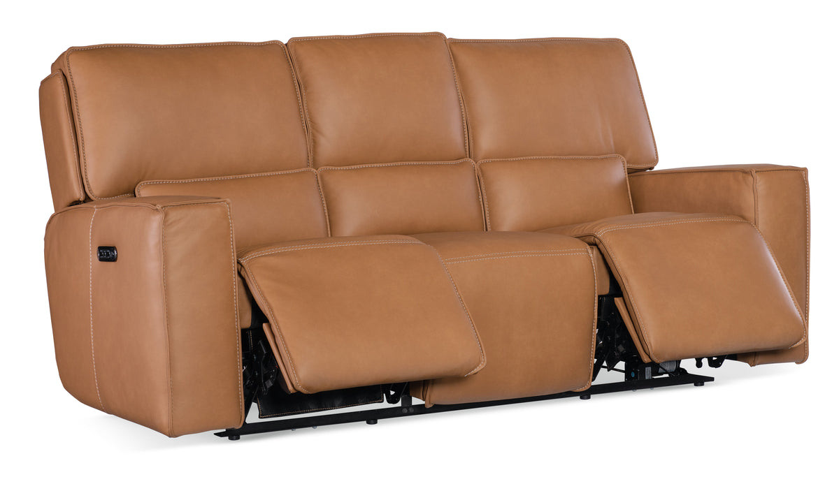 Miles Zero Gravity Power Sofa With Power Headrest - Light Brown by Hooker Furniture - View 5