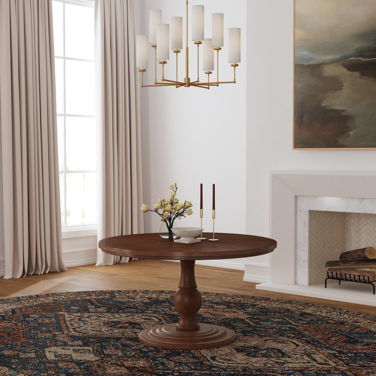 Bellevue Round Dining Table - Whiskey Brown | Flexsteel