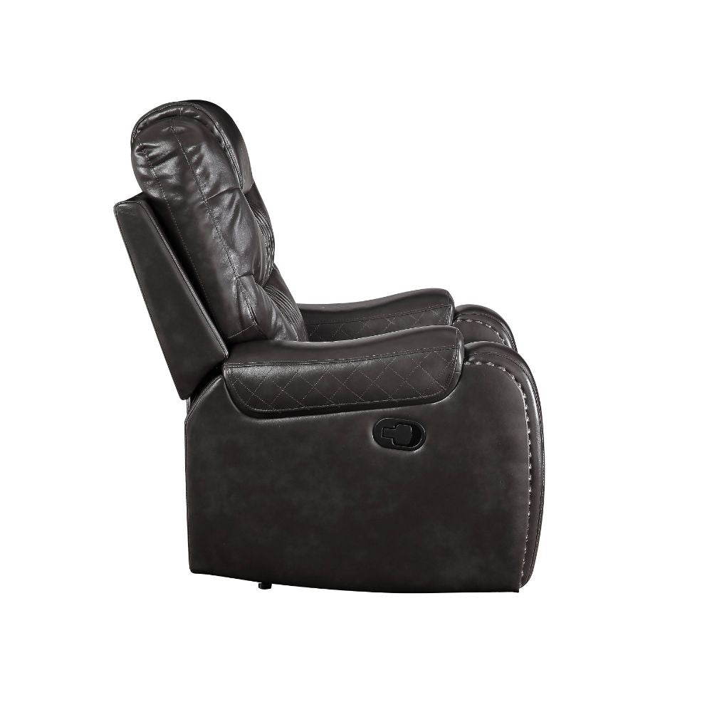 Braylon Motion Recliner 55412 Magnetite Synthetic Leather | Acme | Home Elegance USA
