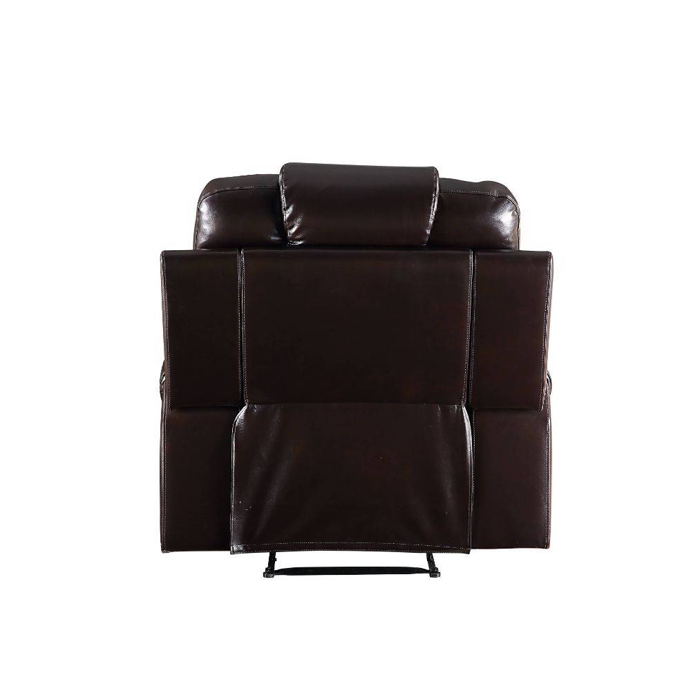 Braylon Motion Recliner 55417 Brown Synthetic Leather | Acme | Home Elegance USA