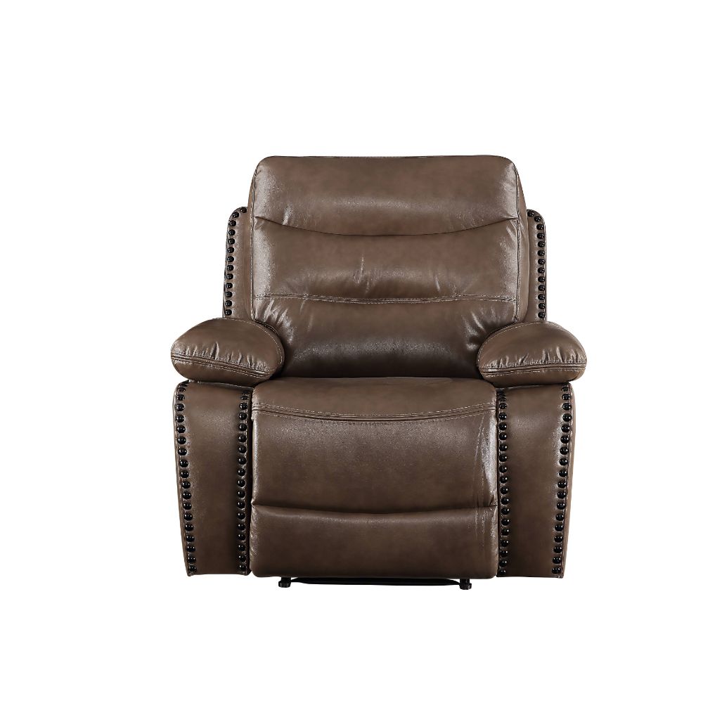 Aashi Motion Recliner 55422 Brown Leather - Gel Match | Acme | Home Elegance USA