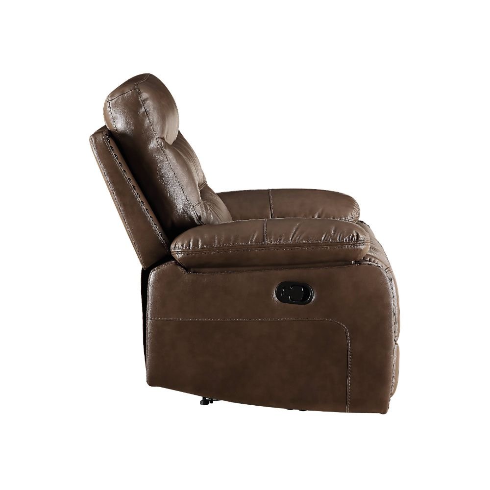 Aashi Motion Recliner 55422 Brown Leather - Gel Match | Acme | Home Elegance USA