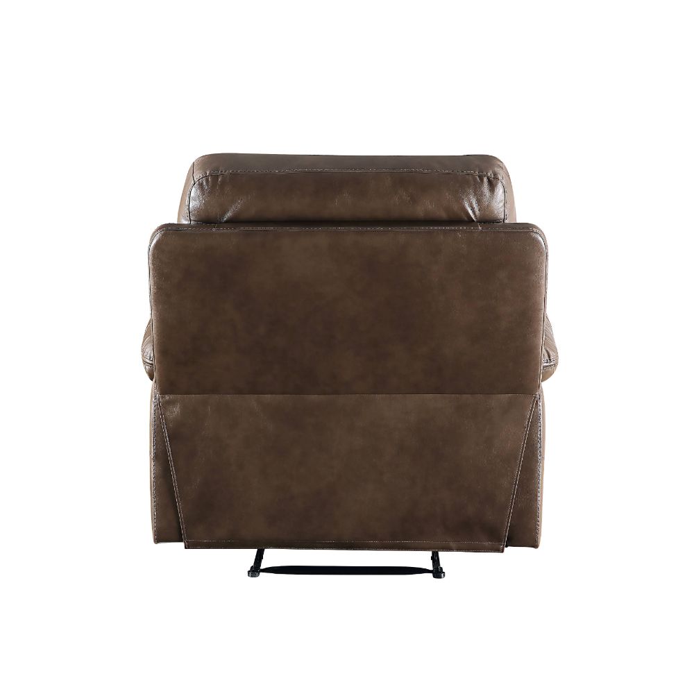 Aashi Motion Recliner 55422 Brown Leather - Gel Match | Acme | Home Elegance USA