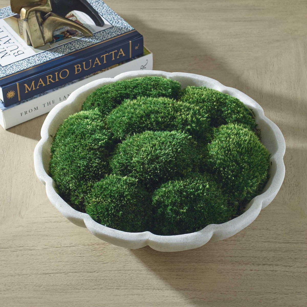 Awaken Moss Centerpiece - Green / White by Uttermost - View 3