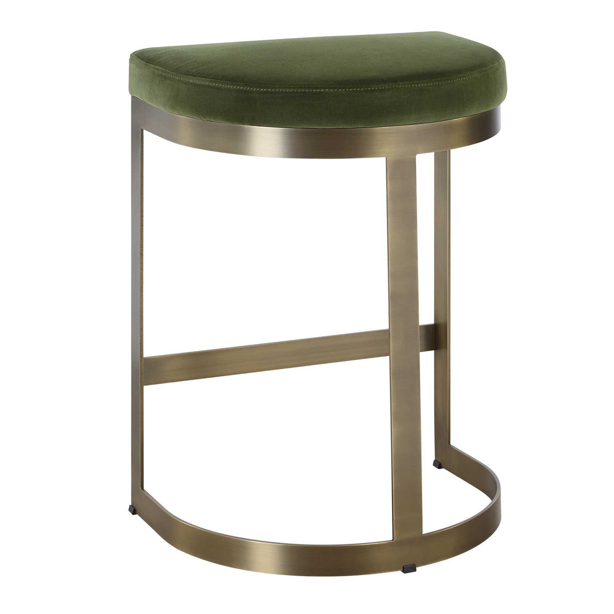 Ivanna Brass Counter Stool Moss - Green / Bronze by Uttermost - View 4