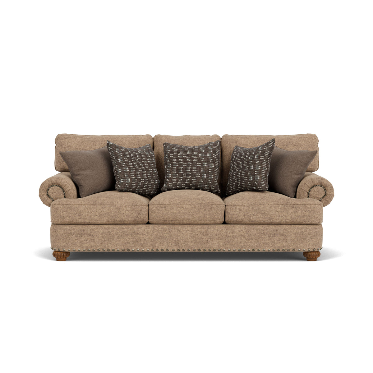 Patterson Fabric Sofa, Nailhead Trim | Flexsteel