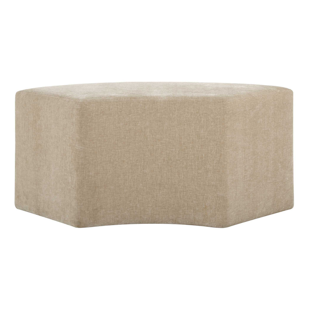 Khai Rounded Plush Dining Bench - Light Brown by Uttermost - View 8