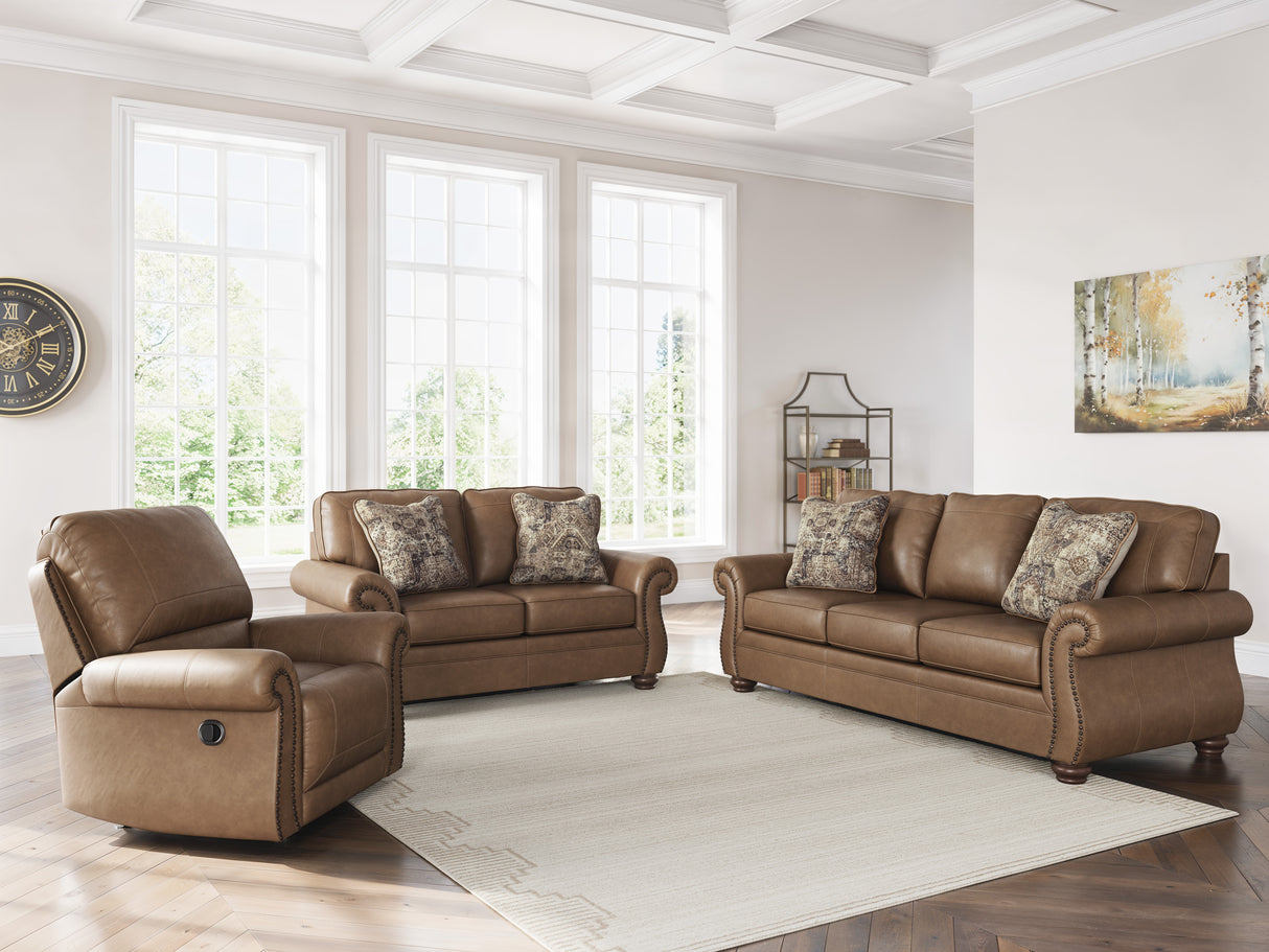 Reclining Living Room Set Chasemore 3-Piece Polyester Earth – Ashley