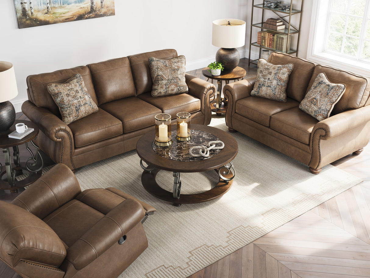 Reclining Living Room Set Chasemore 3-Piece Polyester Earth – Ashley