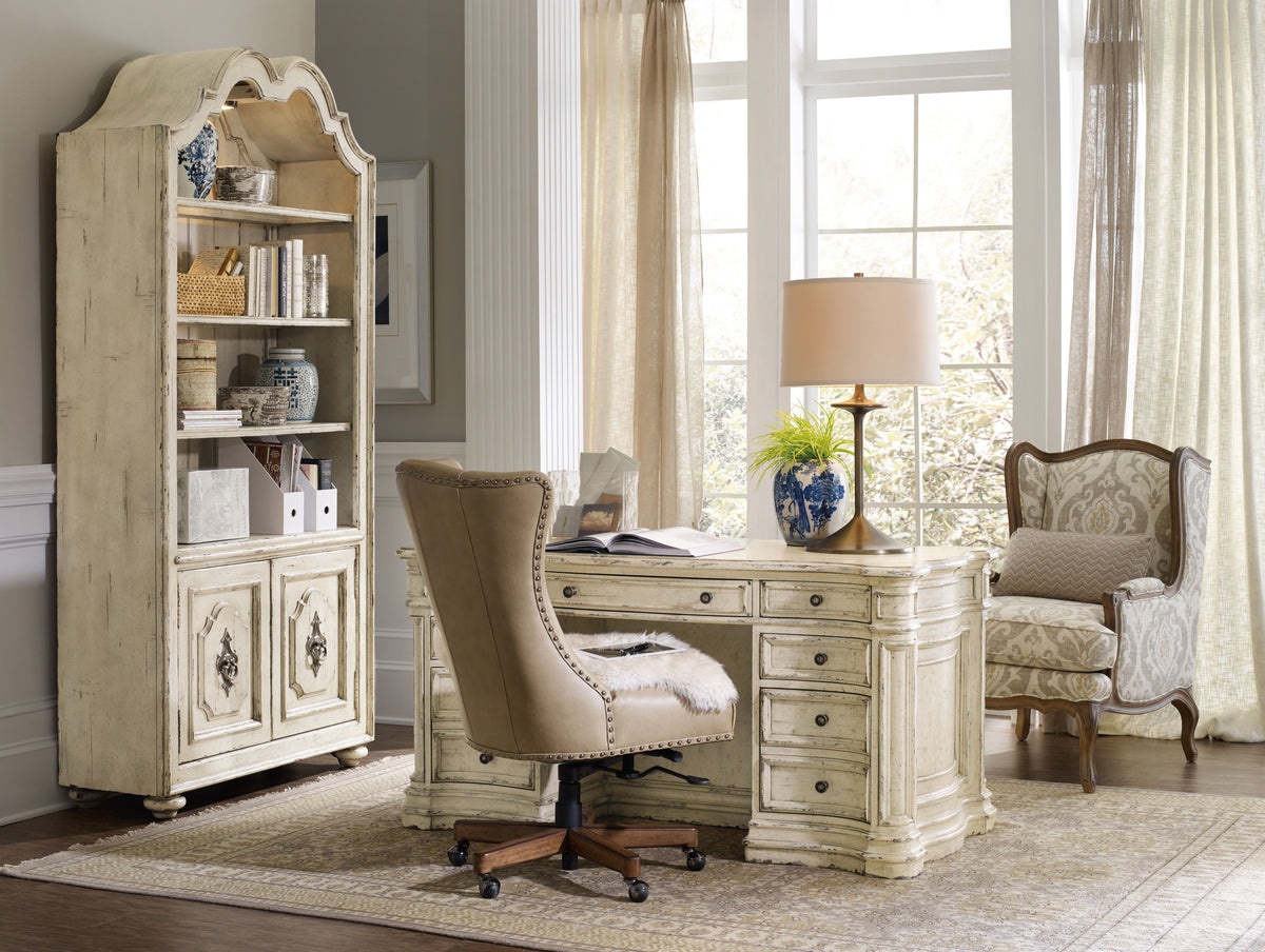 Lynn Executive Swivel Tilt Chair - Light Brown by Hooker Furniture - View 3