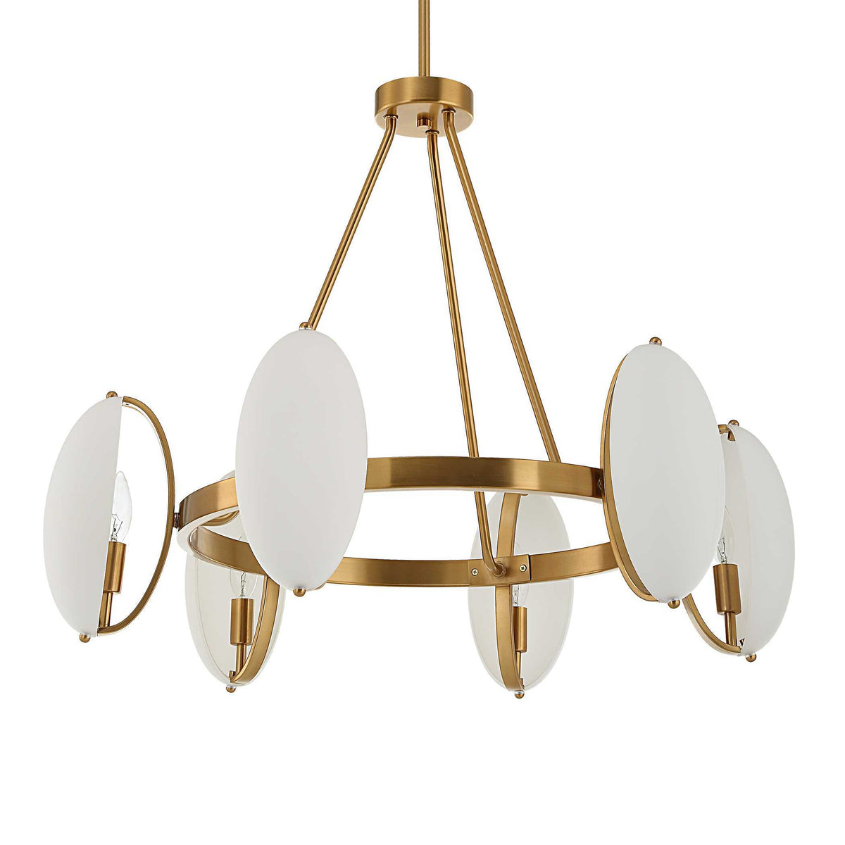 Oviform 6 Light Round Chandelier - Gold by Uttermost - View 5