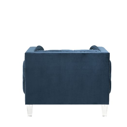 Ansario Chair 56457 Blue Velvet | Acme | Home Elegance USA