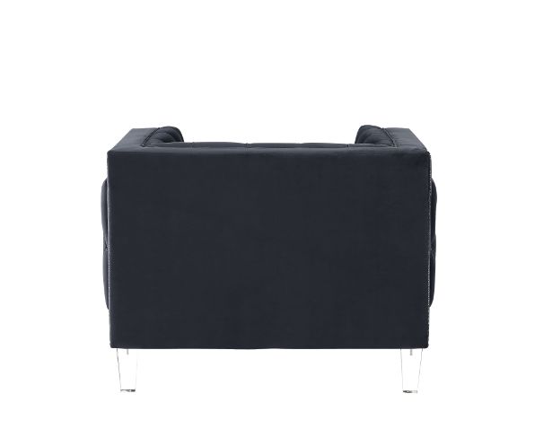 Ansario Chair 56462 Charcoal Velvet | Acme | Home Elegance USA