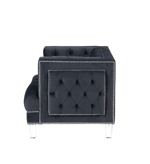 Ansario Chair 56462 Charcoal Velvet | Acme | Home Elegance USA