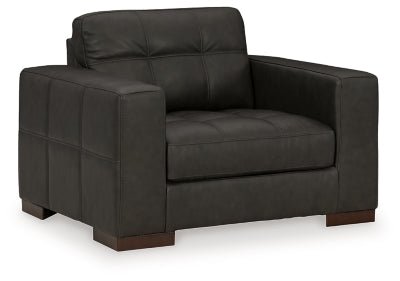 Ashley Thunder Luigi Chair and a Half - Leather | Home Elegance USA