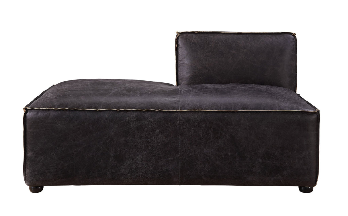 Birdie Modular - Chaise 56588 Antique Slate Top Grain Leather | Acme | Home Elegance USA