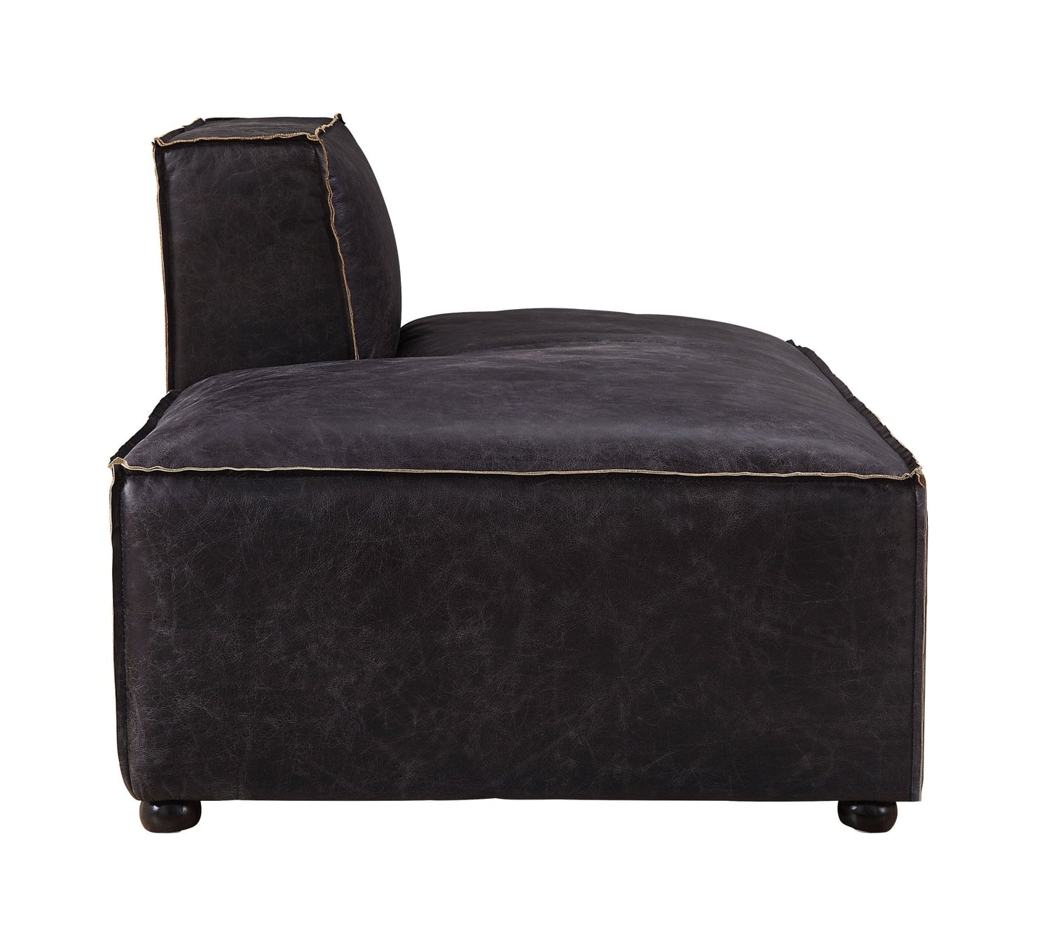 Birdie Modular - Chaise 56588 Antique Slate Top Grain Leather | Acme | Home Elegance USA