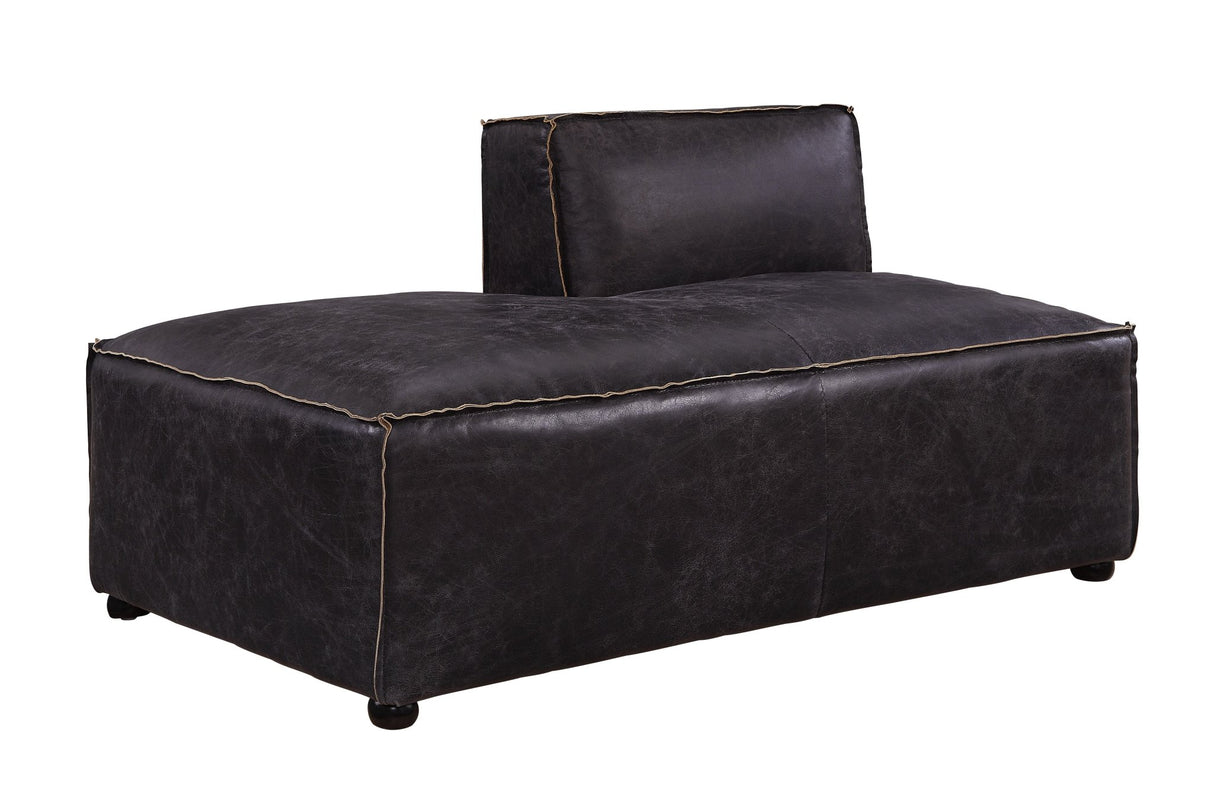 Birdie Modular - Chaise 56588 Antique Slate Top Grain Leather | Acme | Home Elegance USA
