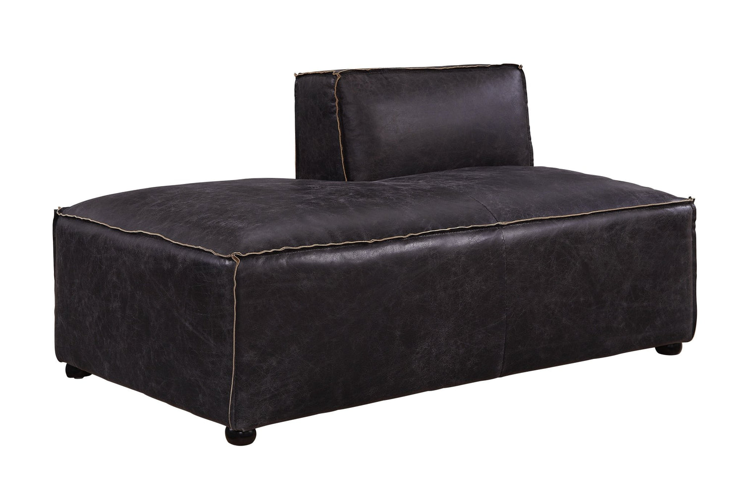Birdie Modular - Chaise 56588 Antique Slate Top Grain Leather | Acme | Home Elegance USA