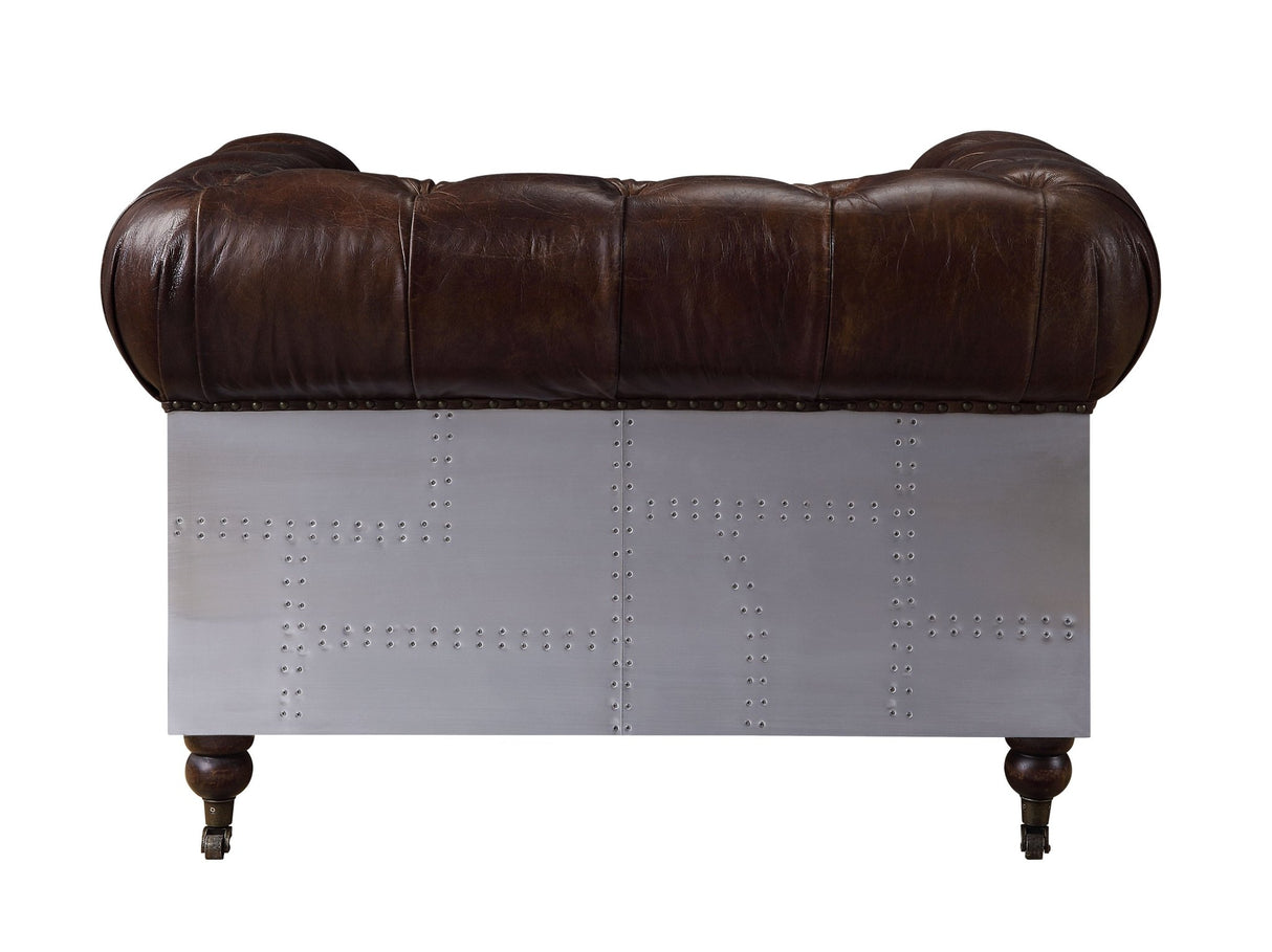 Aberdeen Chair 56592 Vintage Brown Top Grain Leather | Acme | Home Elegance USA