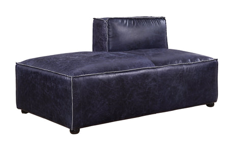 Birdie Modular - Chaise 56598 Vintage Blue Top Grain Leather | Acme | Home Elegance USA