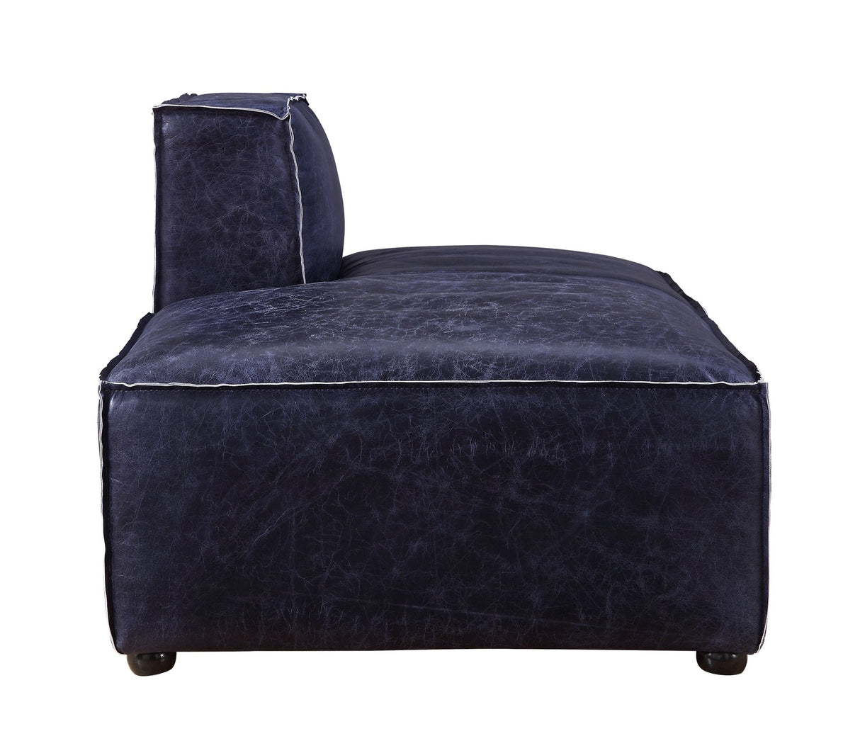 Birdie Modular - Chaise 56598 Vintage Blue Top Grain Leather | Acme | Home Elegance USA