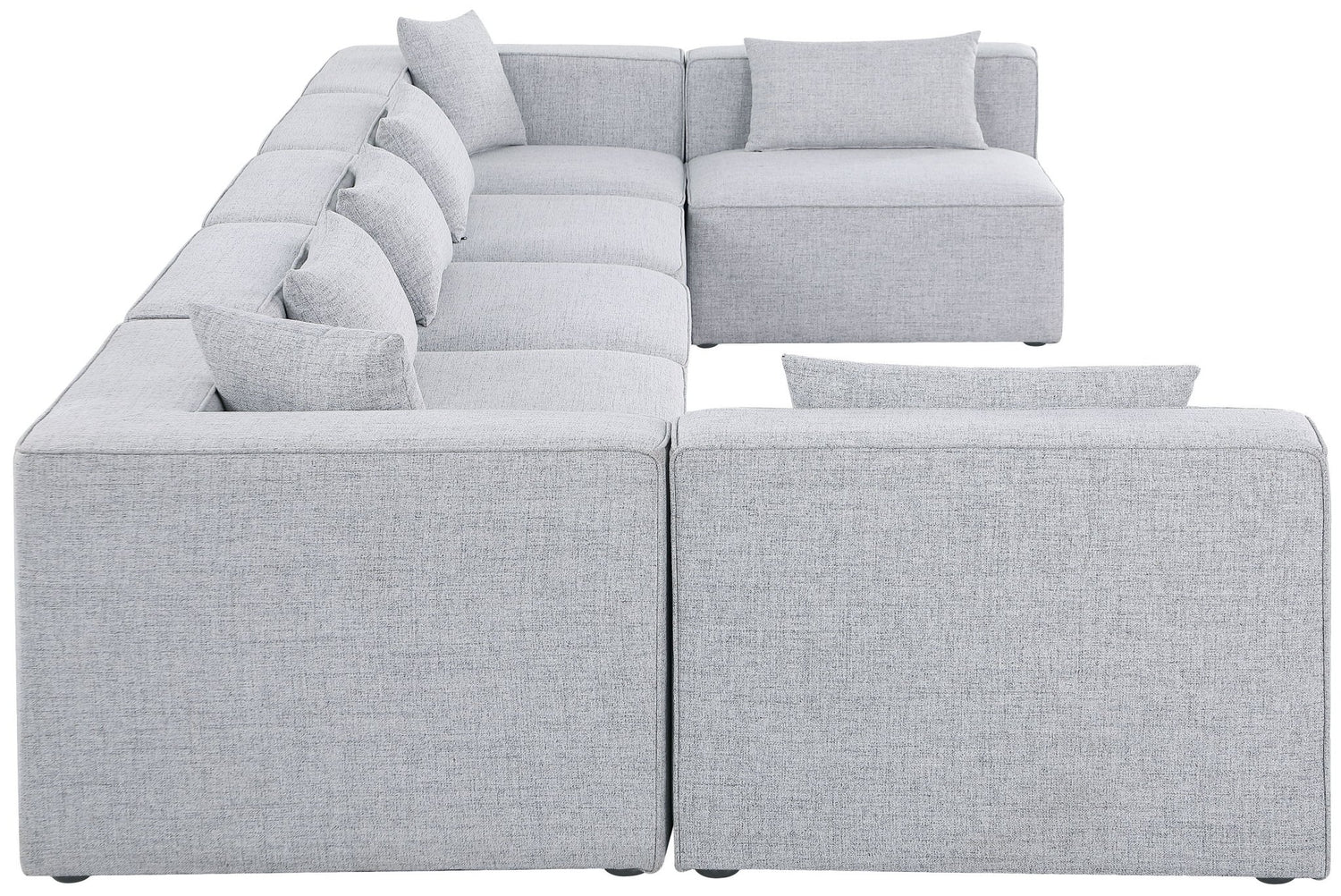 Cube - Modular Sectional 7 Piece - Gray | Home Elegance USA