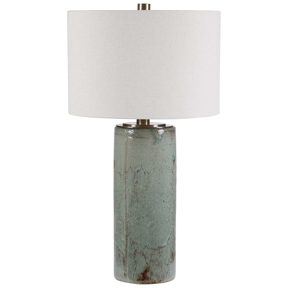 Callais Crackled Table Lamp Aqua - Green / Beige by Uttermost - View 5