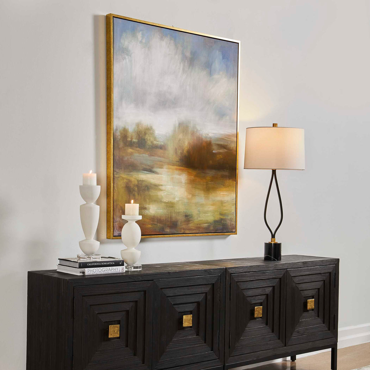 John's Field Framed Landscape Art - Beige / Blue by Uttermost - View 3