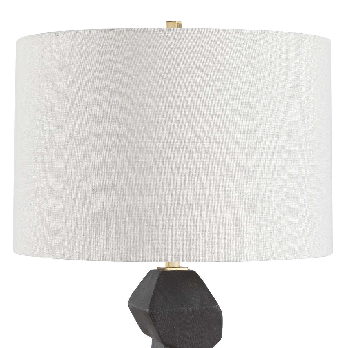 Demelo Stacked Wood Table Lamp - Black by Uttermost - View 7