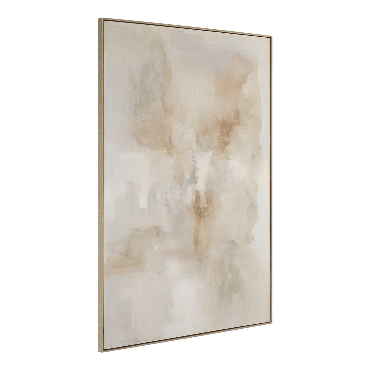 Remedy Hand Painted Modern Canvas Brown / Gray / White / Woodtone - Light Brown / Gray by Uttermost - View 4