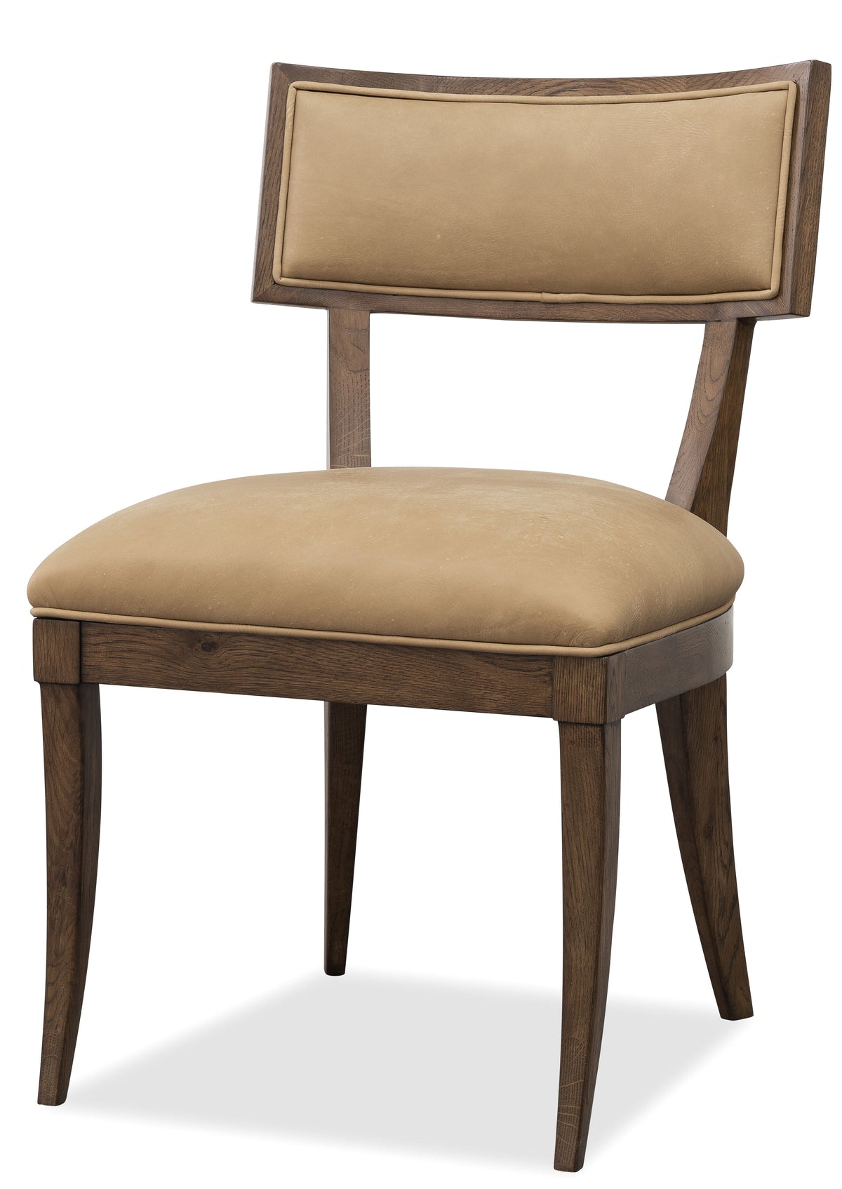 Cashiers Klismos Leather Chair (Set of 2) Chestnut / Vintage Ecru - Dark Brown / Beige by Hooker Furniture - View 2