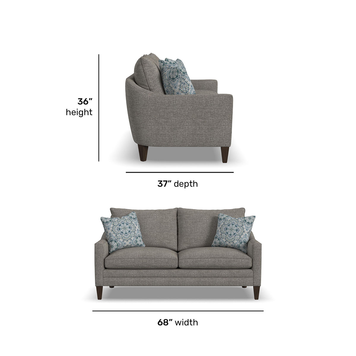 Eleanora Loveseat With Legs | Flexsteel