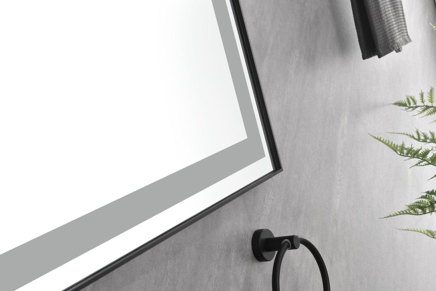 72 in. W x 36 in. H Black Framed LED Single Bathroom Vanity Mirror in Polished Crystal Bathroom Vanity LED Mirror with 3 Color Lights Mirror for Bathroom Wall Smart Lighted Vanity Mirror | Home Elegance USA