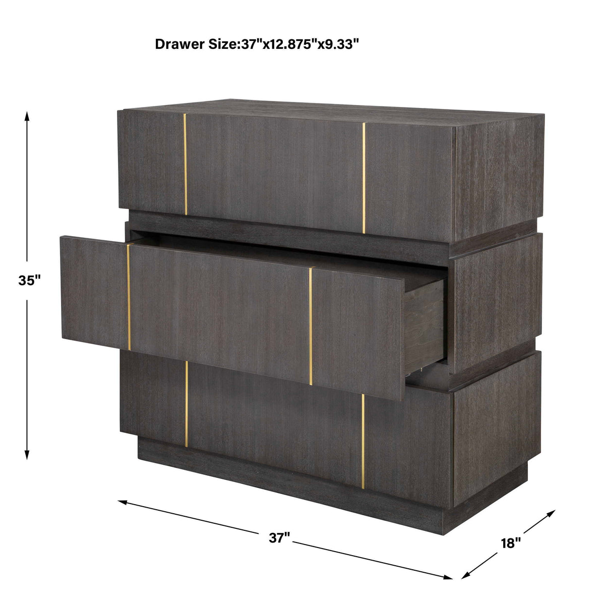 Between The Lines Accent Chest - Black by Uttermost - View 10