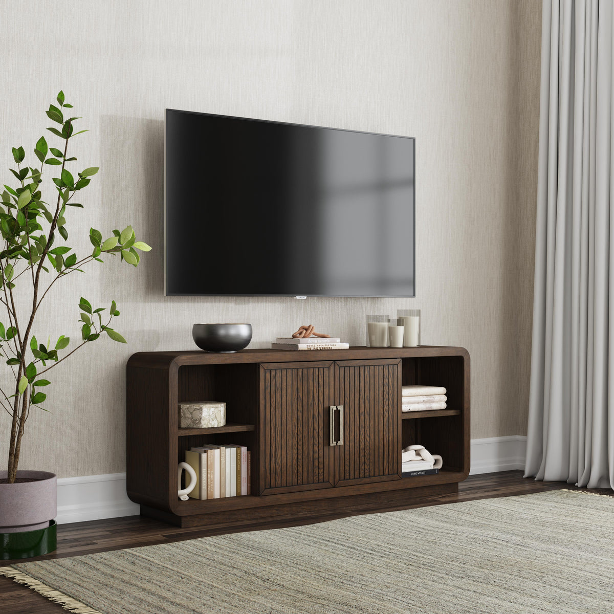 Athens Entertainment Base - Dark Brown | Flexsteel