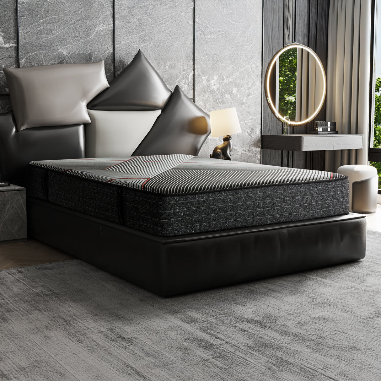 California King Size 11 Inch Gel Memory Foam Hybrid Mattress with Pocket Coils, Cooling & Edge Support