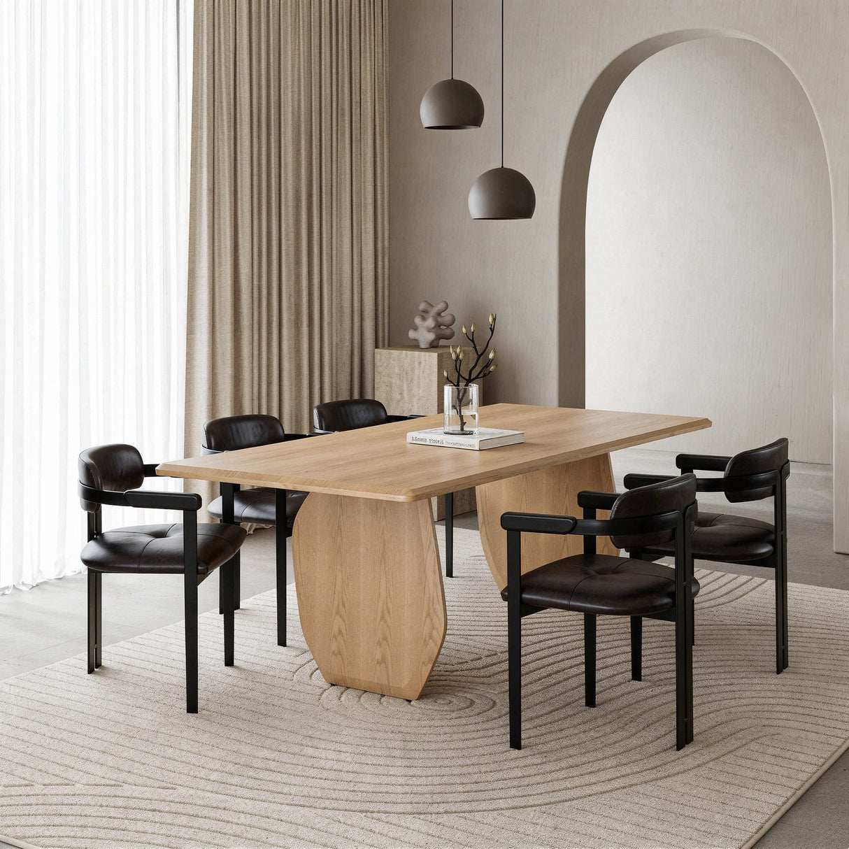 Prado - Modern White Oak Dining Table - View Image 1