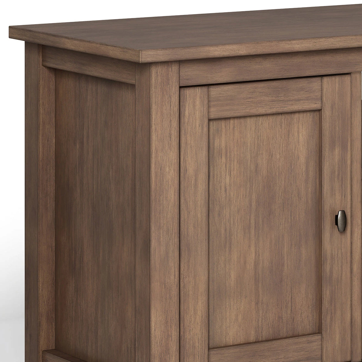 Warm Shaker 72 inch Wide Solid Wood TV Stand in Rustic Natural Aged Brown For TVs up to 80 inches - sold by Home Elegance USA