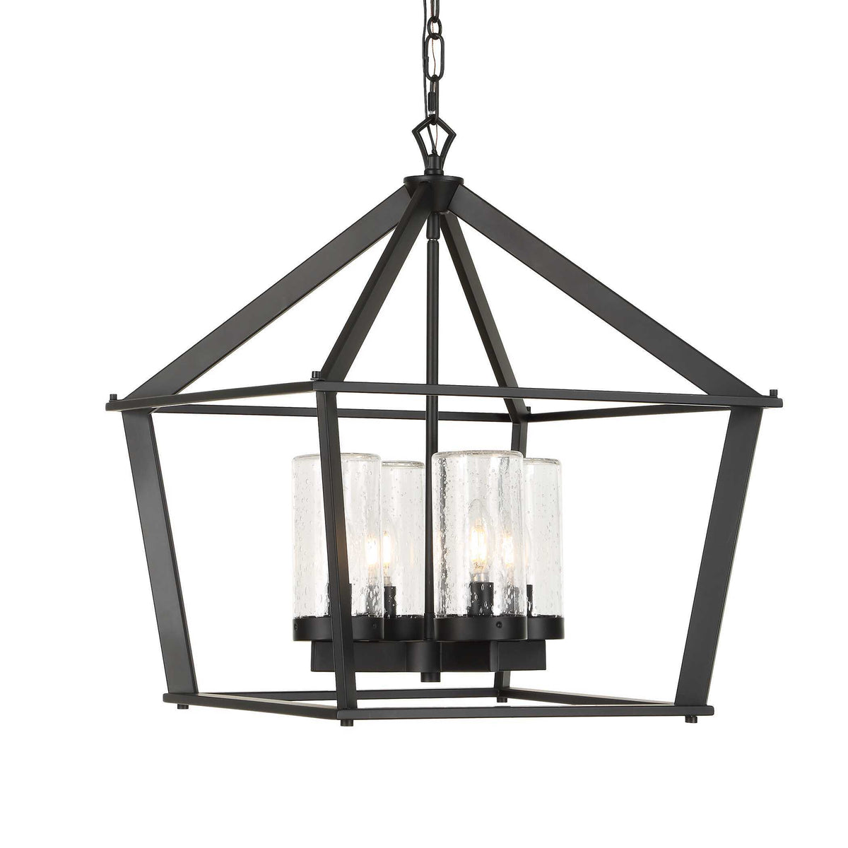 Evanston 4 Light Indoor-Outdoor Pendant - Black by Uttermost - View 1