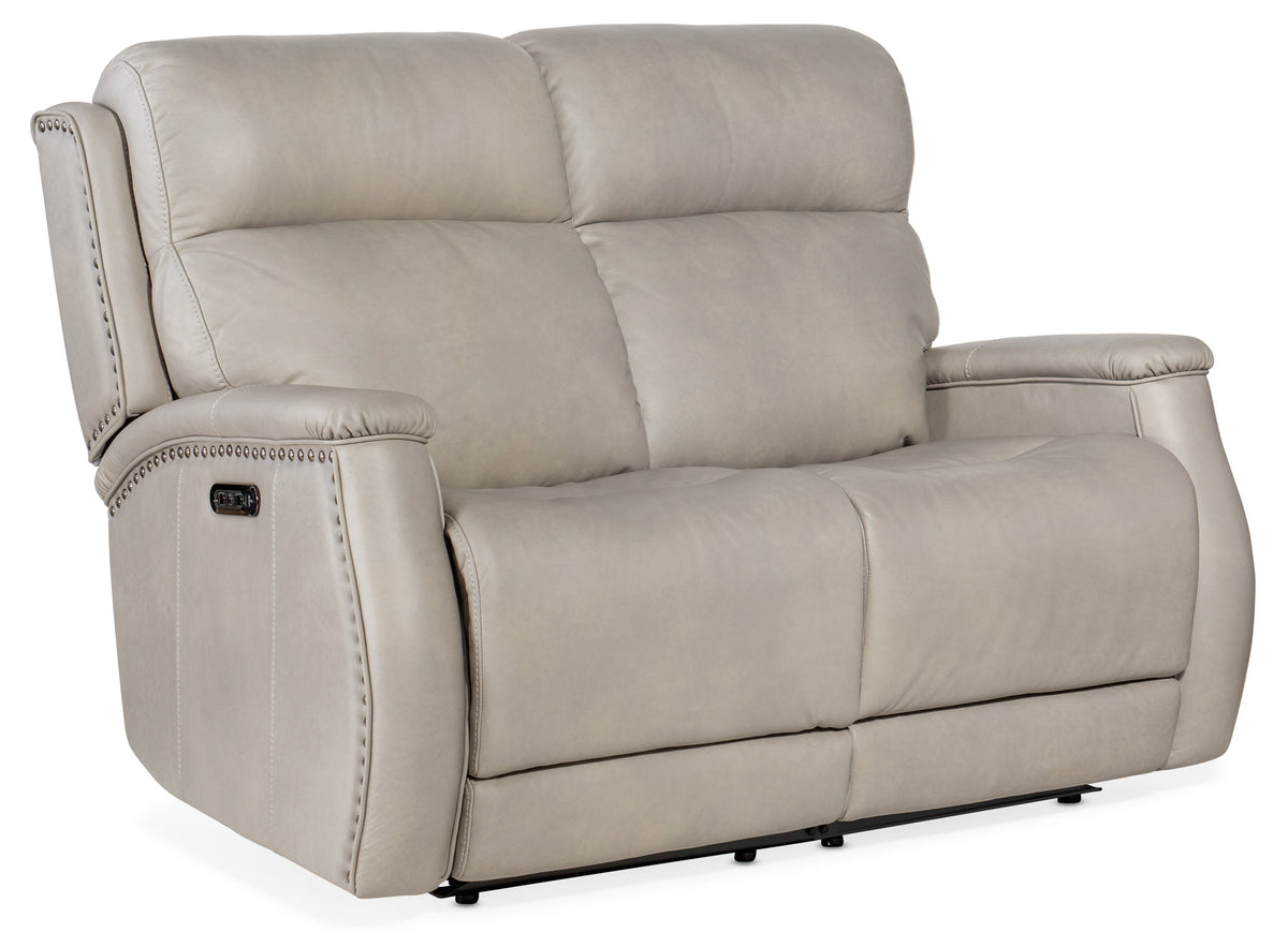 Rhea Zero Gravity Power Recline Loveseat With Power Headrest - Light Gray by Hooker Furniture - View 1
