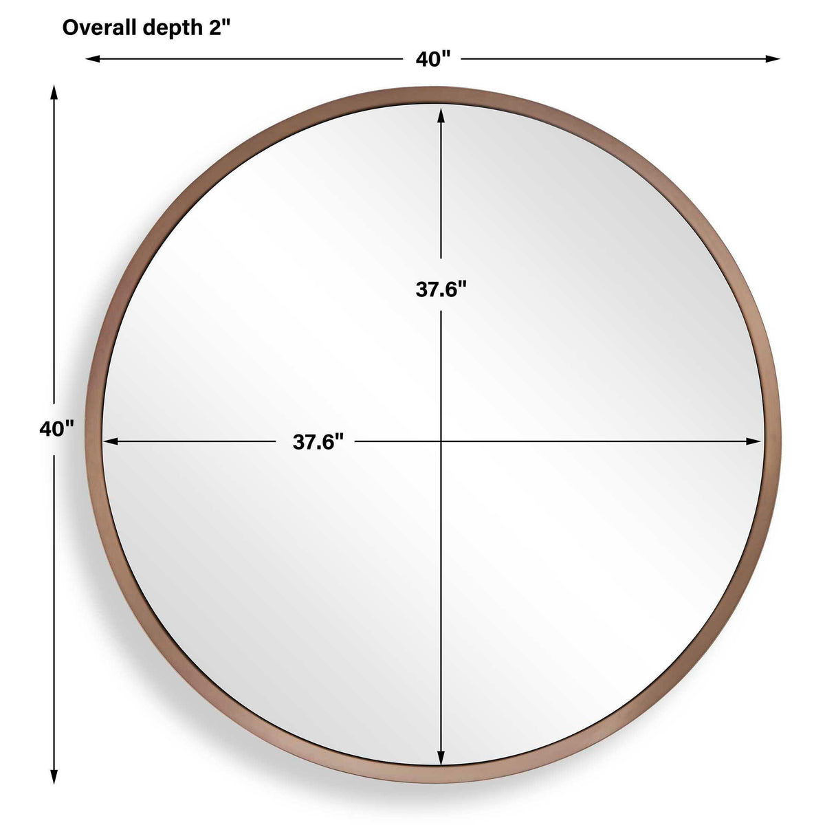 Torrado Round Mirror - Bronze by Uttermost - View 7