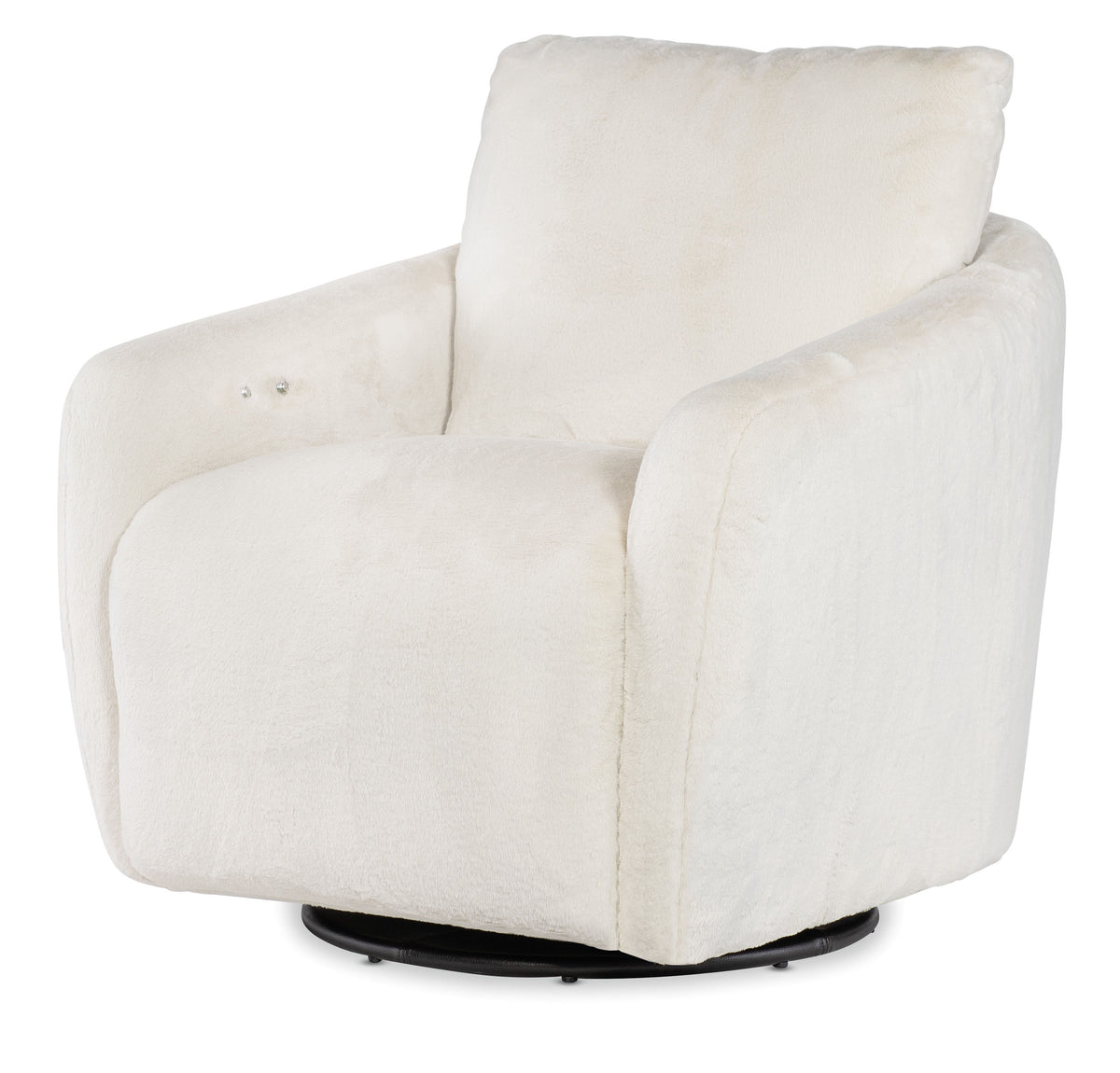 Bonnie Swivel Chair With Power Footrest - White by Hooker Furniture - View 4