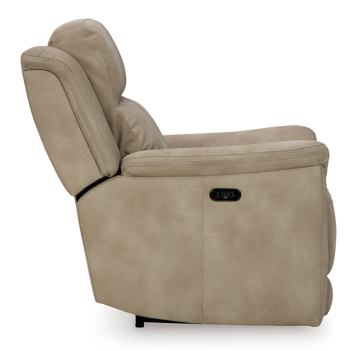 Ashley Sand Next-Gen DuraPella PWR Recliner/ADJ Headrest - Microfiber - Home Elegance USA