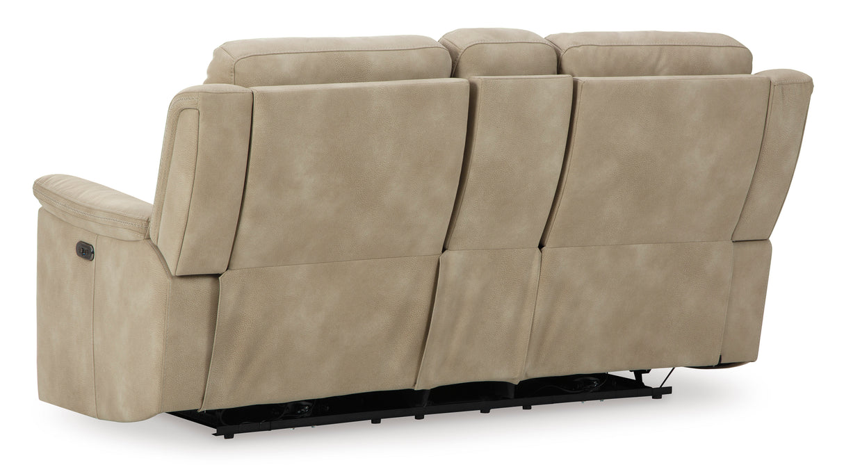 Ashley Sand Next-Gen DuraPella PWR REC Loveseat/CON/ADJ HDRST - Microfiber - Home Elegance USA