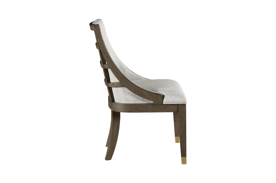 Griffin Modern Dining Chair with Sunburst Oak Finish & Gold Accents | Homelegance - Home Elegance USA