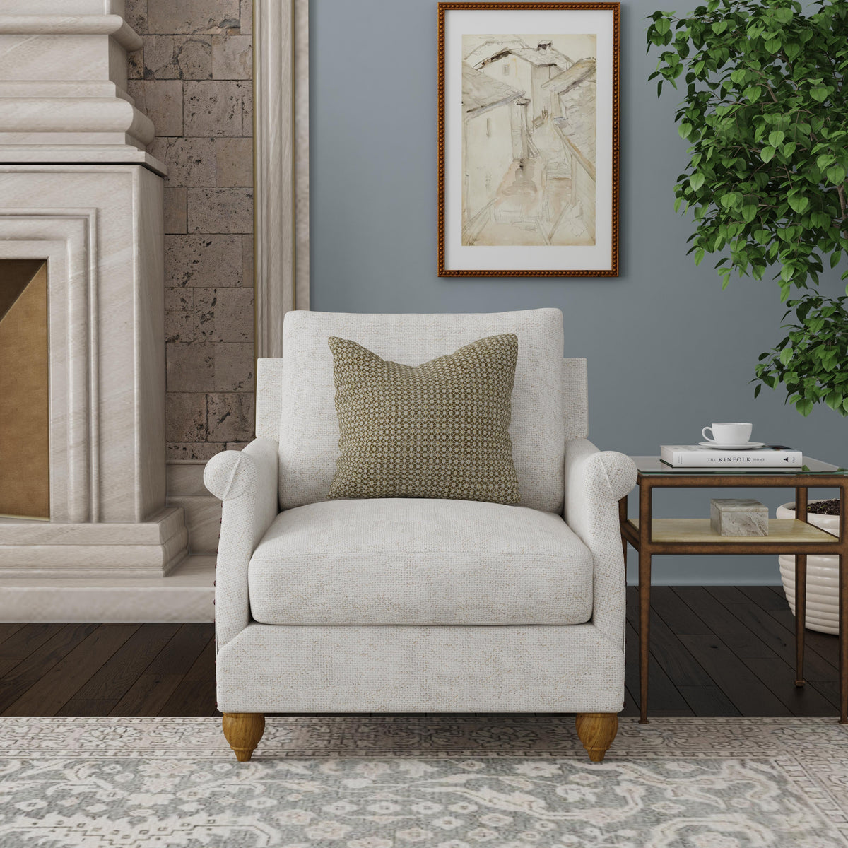 Veda Fabric Chair With Nailhead Trim | Flexsteel