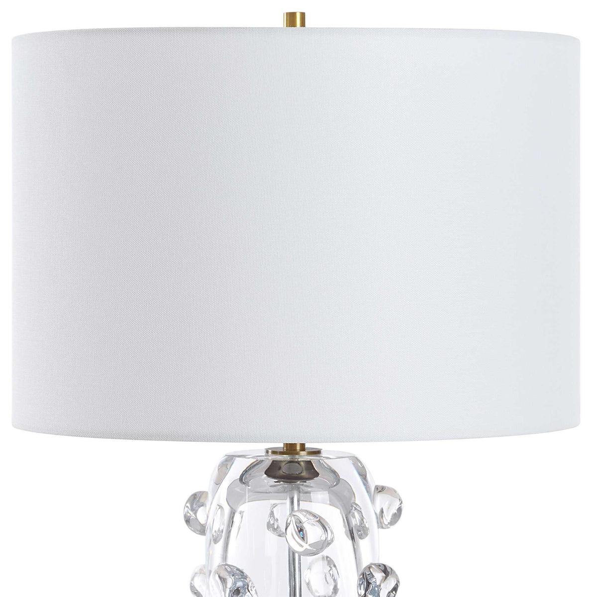 Aura Clear Glass Table Lamp - White by Uttermost - View 5