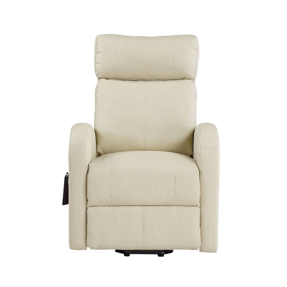 Acme - Ricardo Power Motion Recliner W/Lift 59499 Beige Synthetic Leather